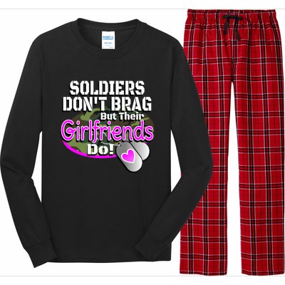 Proud Army Friend Gift Soldiers Don't Brag Military Long Sleeve Pajama Set