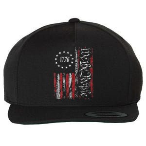 Print American Flag Patriotic 1776 We The People Usa Gift Wool Snapback Cap