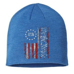 Print American Flag Patriotic 1776 We The People Usa Gift Sustainable Beanie