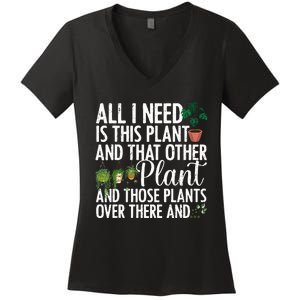 Plant Art For Women Gardening Plant Women's V-Neck T-Shirt