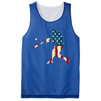 Patriotic American Flag Baseball Funny Gift Baseball Funny Gift Mesh Reversible Basketball Jersey Tank