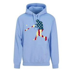 Patriotic American Flag Baseball Funny Gift Baseball Funny Gift Unisex Surf Hoodie