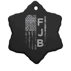 Pro America Flag Fuck Biden FJB Ceramic Star Ornament