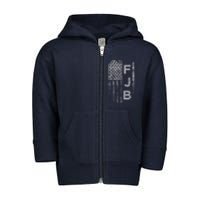 Pro America Flag Fuck Biden FJB Toddler Zip Fleece Hoodie