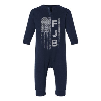 Pro America Flag Fuck Biden FJB Infant Fleece One Piece