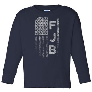 Pro America Flag Fuck Biden FJB Toddler Long Sleeve Shirt