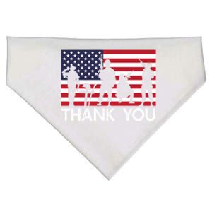 Patriotic American Flag Thank You Memorial Day Patriotic Gift USA-Made Doggie Bandana