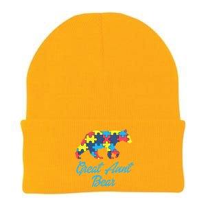 Proud Autism Great Aunt Awareness Support Knit Cap Winter Beanie