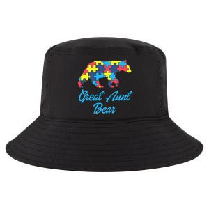 Proud Autism Great Aunt Awareness Support Cool Comfort Performance Bucket Hat