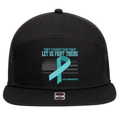 Ptsd Awareness Gift 7 Panel Mesh Trucker Snapback Hat