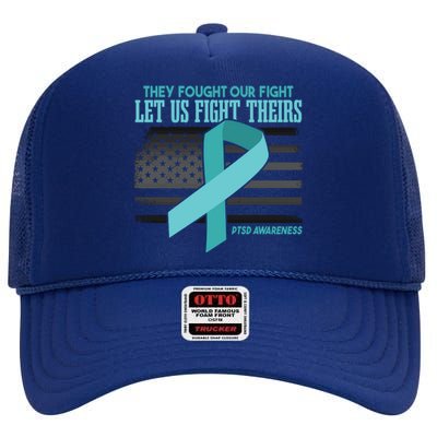 Ptsd Awareness Gift High Crown Mesh Back Trucker Hat