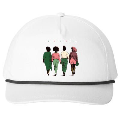 Pink And Green Aka Sorors Snapback Five-Panel Rope Hat