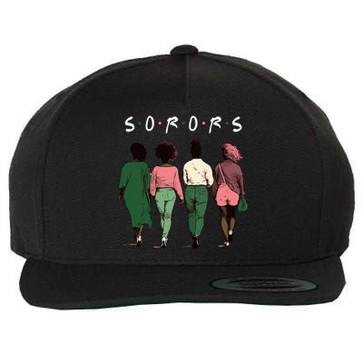 Pink And Green Aka Sorors Wool Snapback Cap