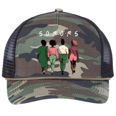 Pink And Green Aka Sorors Retro Rope Trucker Hat Cap