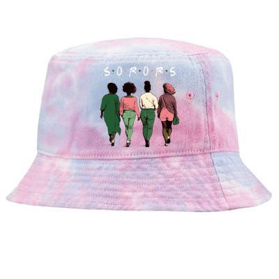 Pink And Green Aka Sorors Tie-Dyed Bucket Hat