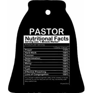 Pastor Appreciation Gift Cool Preacher Ceramic Bell Ornament