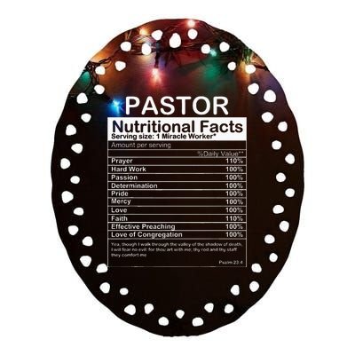 Pastor Appreciation Gift Cool Preacher Ceramic Oval Ornament