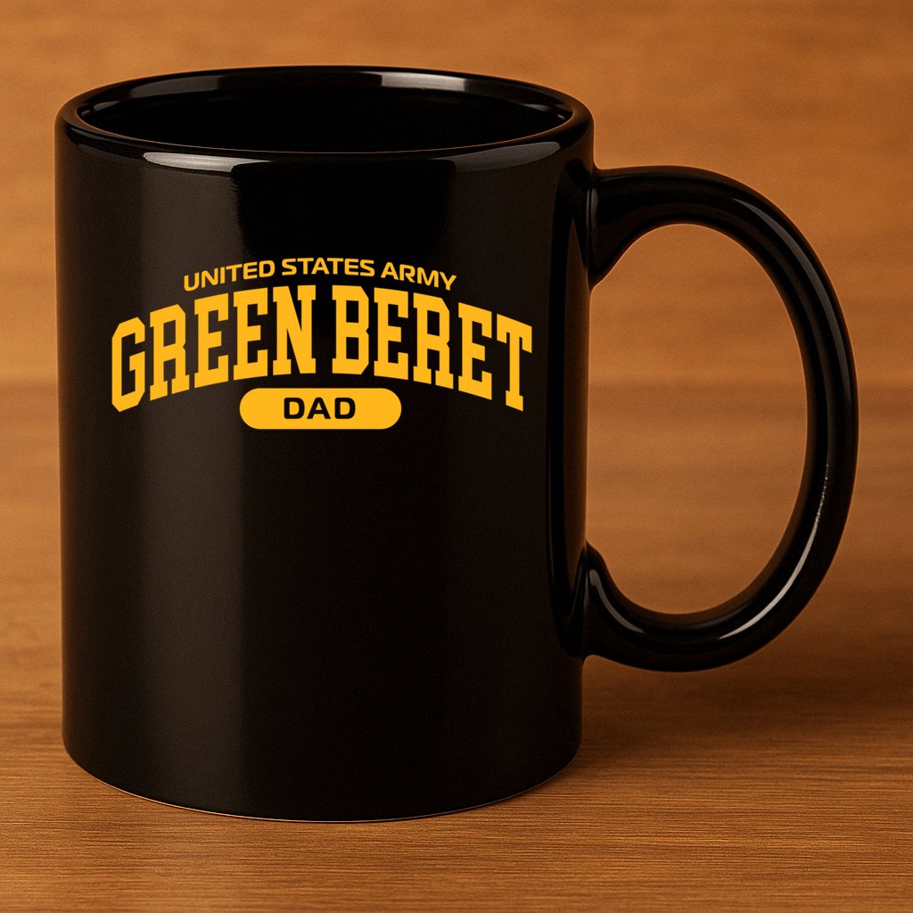 Proud Army Green Beret Dad Meaningful Gift 11oz C Handle Ceramic Mug