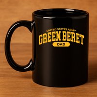 Proud Army Green Beret Dad Meaningful Gift 11oz C Handle Ceramic Mug