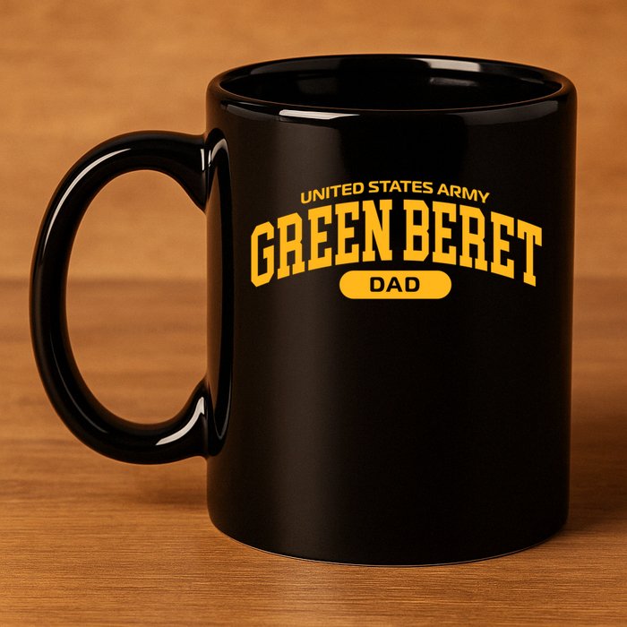 Proud Army Green Beret Dad Meaningful Gift 11oz C Handle Ceramic Mug