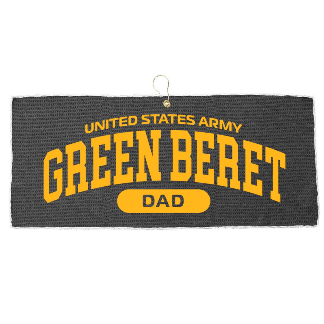 Proud Army Green Beret Dad Meaningful Gift Large Microfiber Waffle Golf Towel