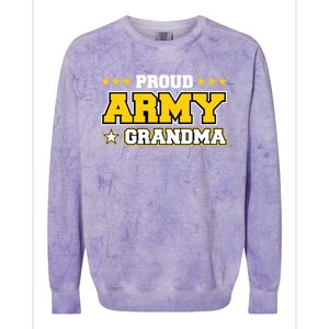 Proud Army Grandma Gift Us Military Grandma Family Colorblast Crewneck Sweatshirt