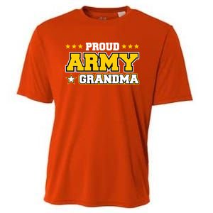 Proud Army Grandma Gift Us Military Grandma Family Cooling Performance Crew T-Shirt