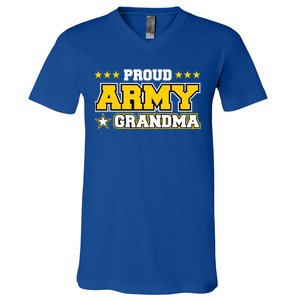 Proud Army Grandma Gift Us Military Grandma Family V-Neck T-Shirt