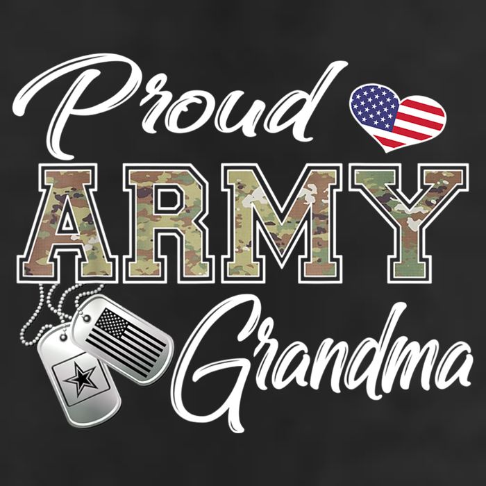 Proud Army Grandma Shirt Military Pride 7 Panel Mesh Trucker Snapback Hat