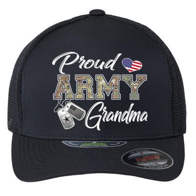 Proud Army Grandma Shirt Military Pride Flexfit Unipanel Trucker Cap