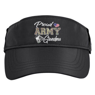 Proud Army Grandma Shirt Military Pride Adult Drive Performance Visor