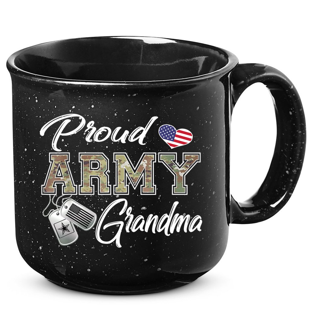 Proud Army Grandma Shirt Military Pride 15oz Campfire Ceramic Mug