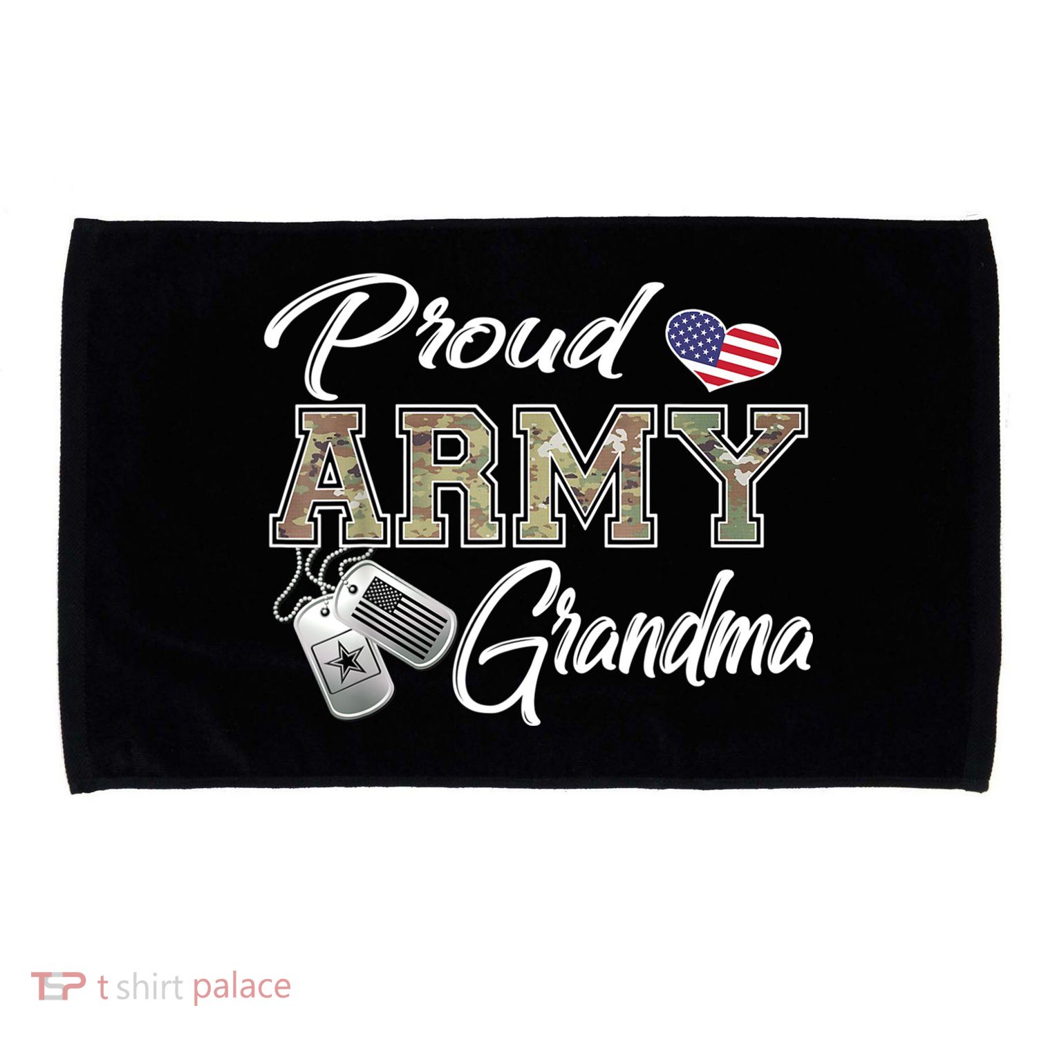 Proud Army Grandma Shirt Military Pride Microfiber Hand Towel