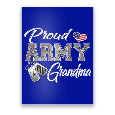 Proud Army Grandma Shirt Military Pride Poster