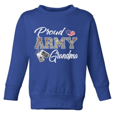 Proud Army Grandma Shirt Military Pride Toddler Sweatshirt