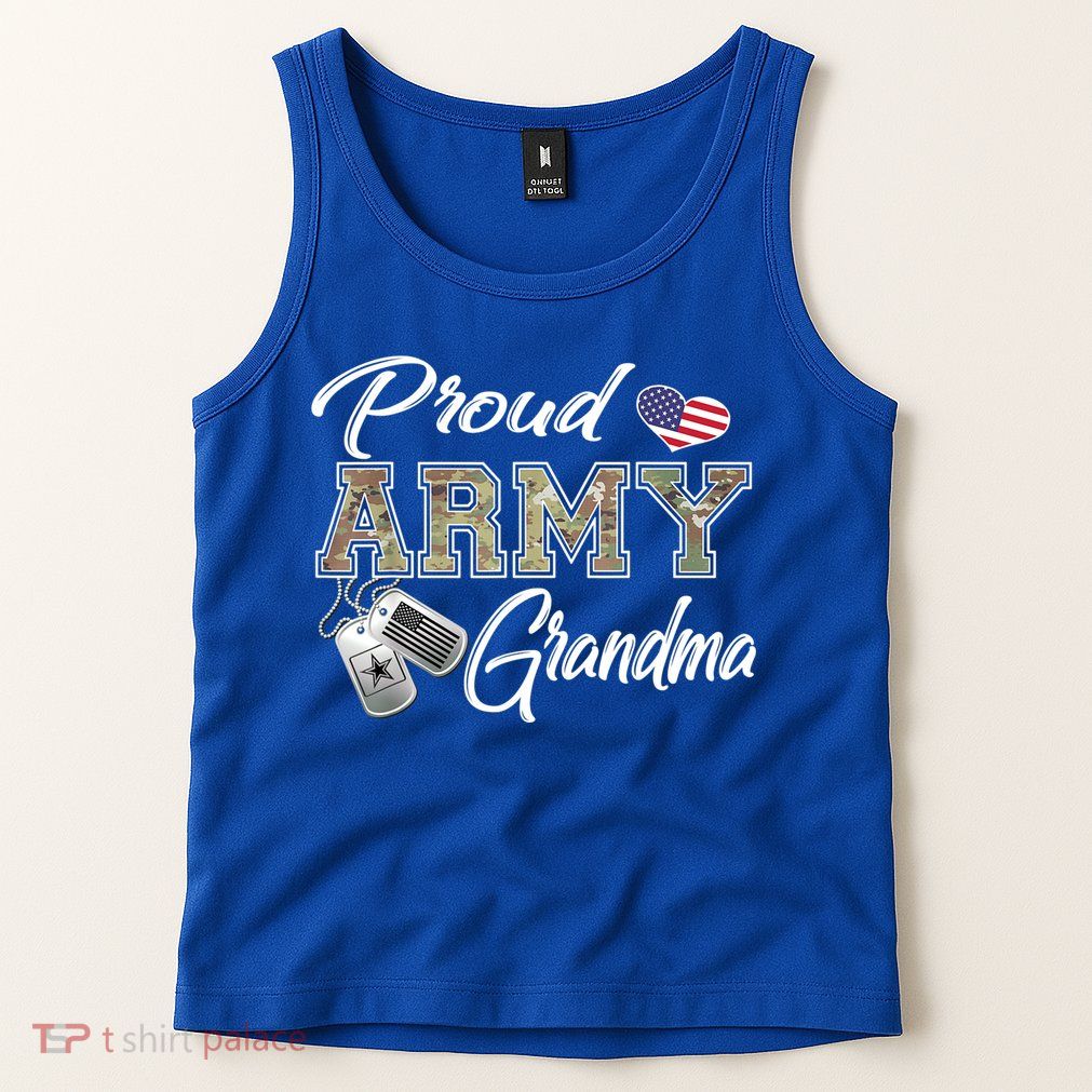 Proud Army Grandma Shirt Military Pride Tank Top