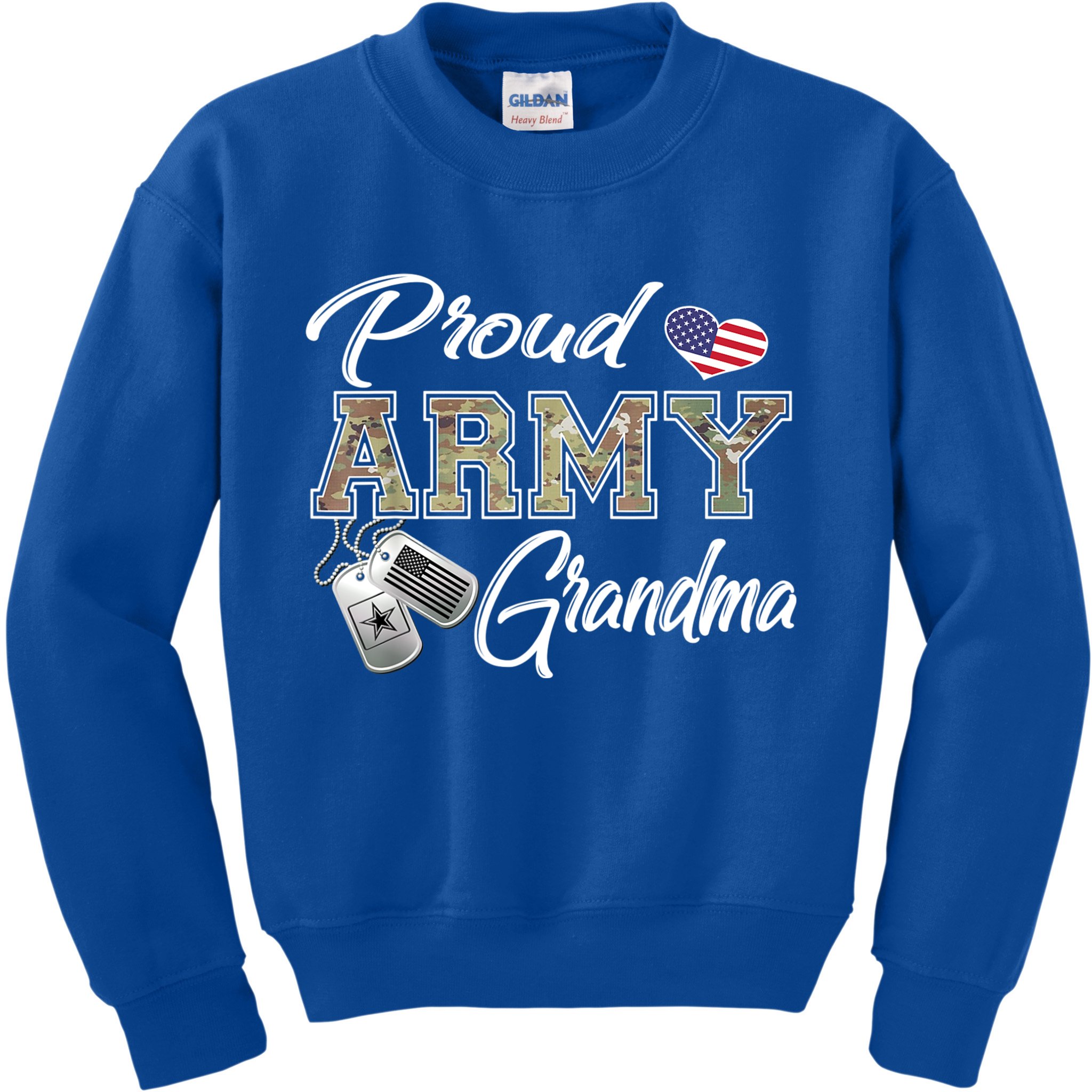 Proud Army Grandma Shirt Military Pride Kids Sweatshirt