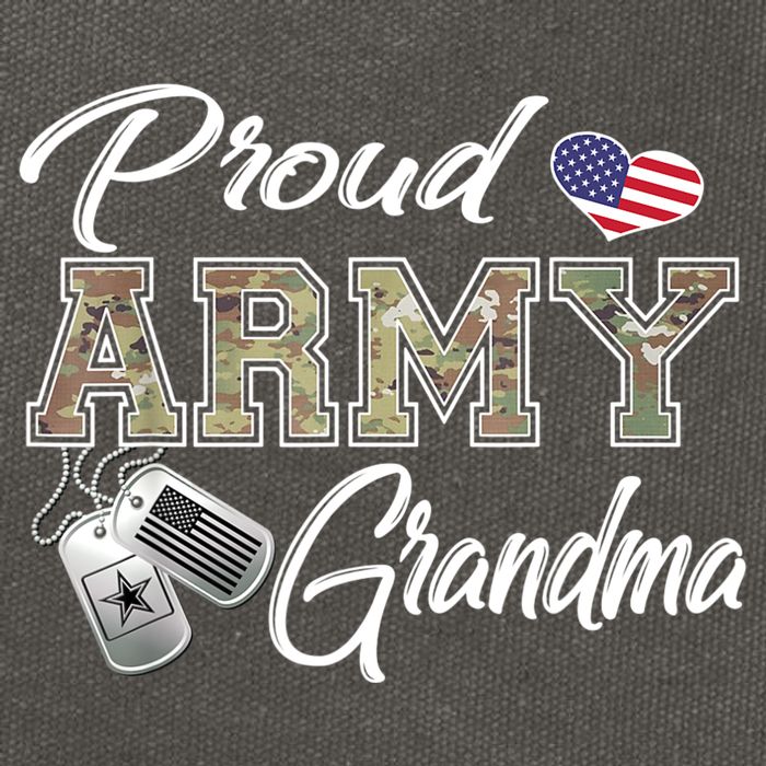 Proud Army Grandma Shirt Military Pride Cotton Canvas Backpack