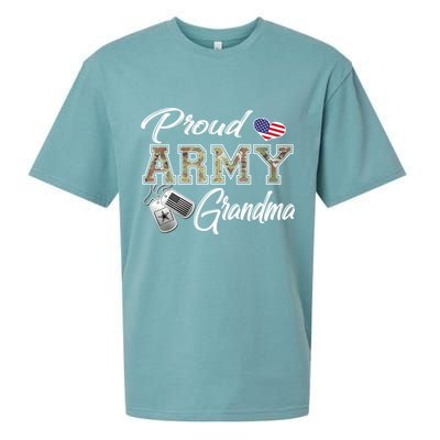 Proud Army Grandma Shirt Military Pride Sueded Cloud Jersey T-Shirt