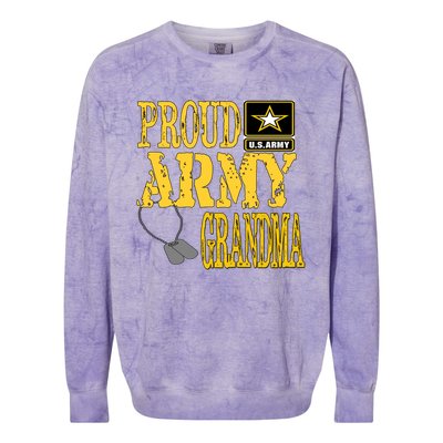 Proud Army Grandma Gift Military Pride Sweater Gift Colorblast Crewneck Sweatshirt