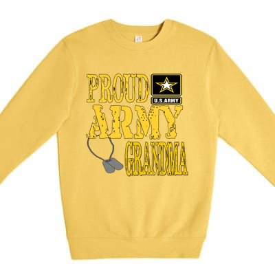 Proud Army Grandma Gift Military Pride Sweater Gift Premium Crewneck Sweatshirt