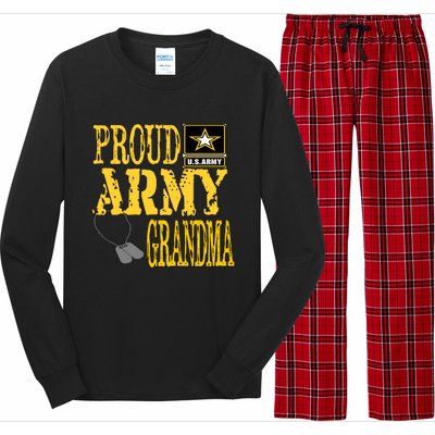 Proud Army Grandma Gift Military Pride Sweater Gift Long Sleeve Pajama Set