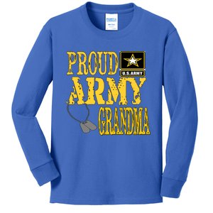 Proud Army Grandma Gift Military Pride Sweater Gift Kids Long Sleeve Shirt