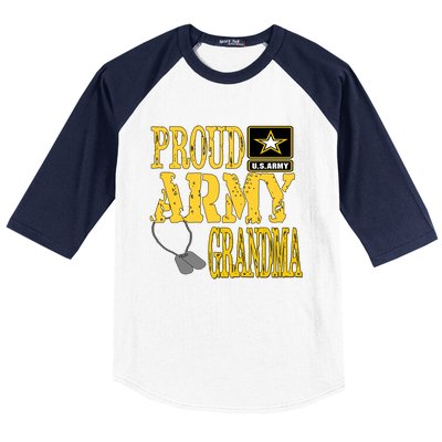 Proud Army Grandma Gift Military Pride Sweater Gift Baseball Sleeve Shirt