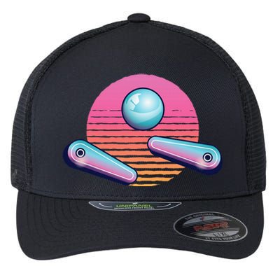 Pinball Arcade Game Machine 80s Retro Gamer Vintage Gaming Flexfit Unipanel Trucker Cap