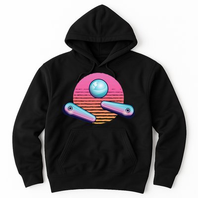 Pinball Arcade Game Machine 80s Retro Gamer Vintage Gaming Hoodie