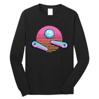 Pinball Arcade Game Machine 80s Retro Gamer Vintage Gaming Long Sleeve Shirt