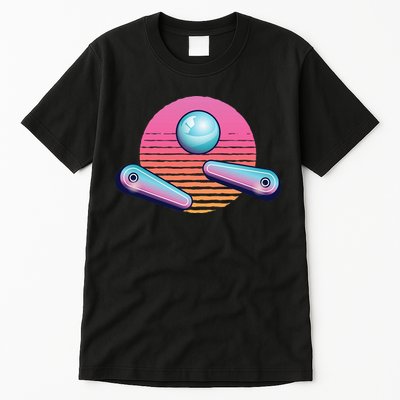 Pinball Arcade Game Machine 80s Retro Gamer Vintage Gaming Tall T-Shirt