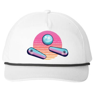 Pinball Arcade Game Machine 80s Retro Gamer Vintage Gaming Snapback Five-Panel Rope Hat