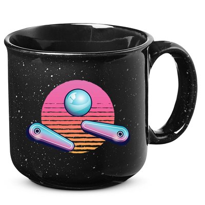 Pinball Arcade Game Machine 80s Retro Gamer Vintage Gaming 15oz Campfire Ceramic Mug